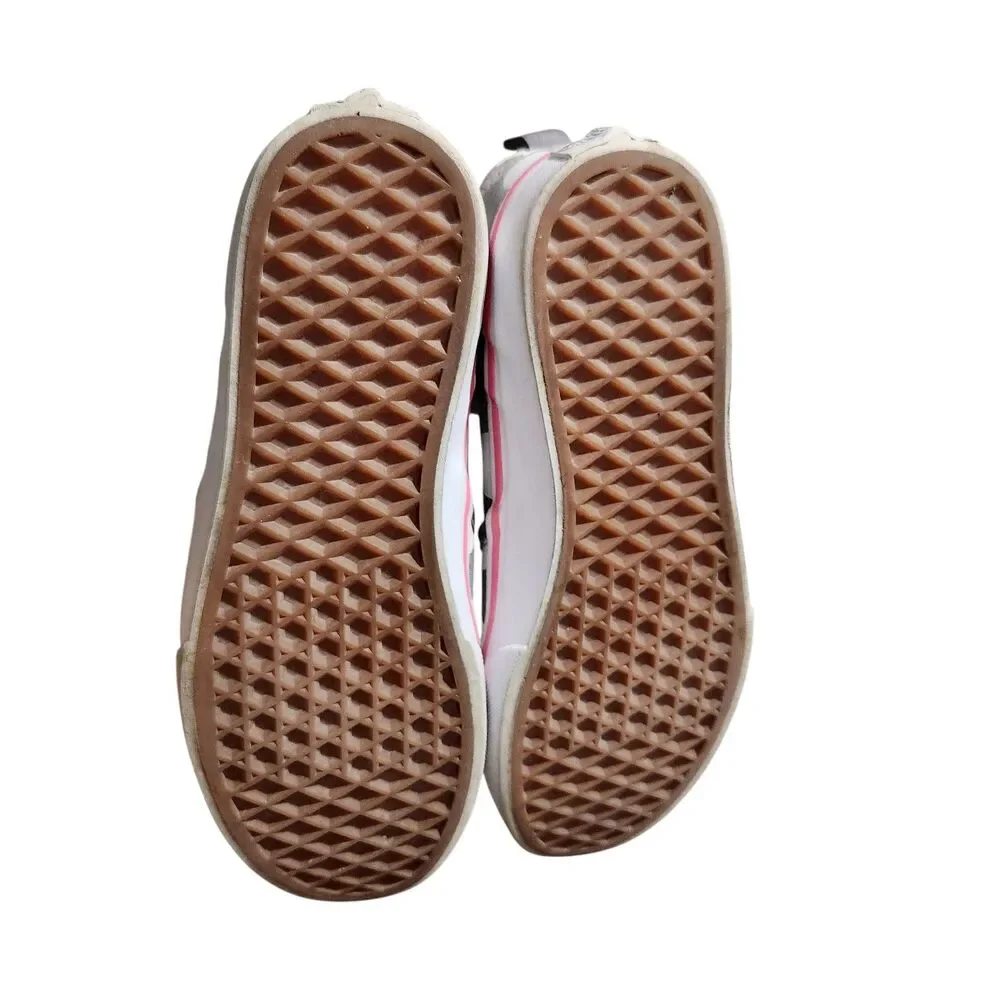 Vans Slip-On Polka Dot Sneakers‎ Women’s 4.5 Gray White Canvas Skate Shoes